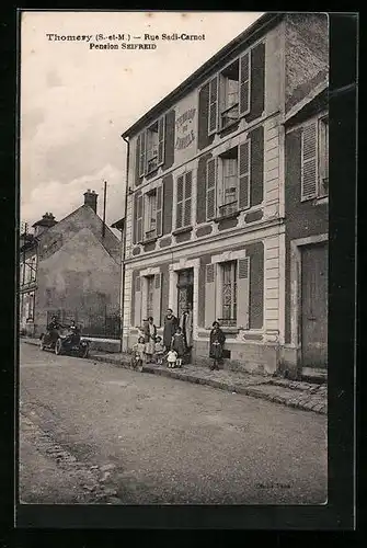 AK Thomery, Rue Sadi-Carnot, Hotel-Pension Seifreid
