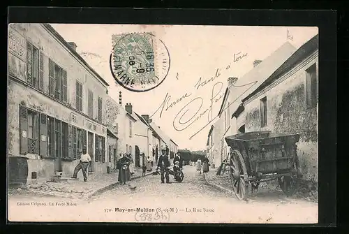 AK May-en-Multien, La Rue basse