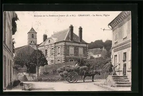 AK Chamigny, La Mairie, L`Église