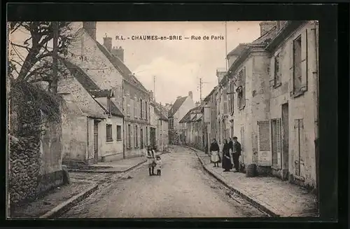 AK Chaumes-en-Brie, Rue de Paris