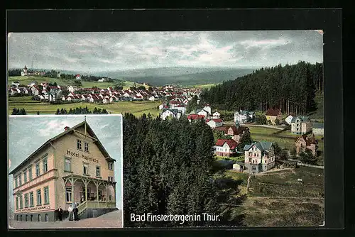 AK Bad Finsterbergen, Hotel Hainfels, Totalansicht