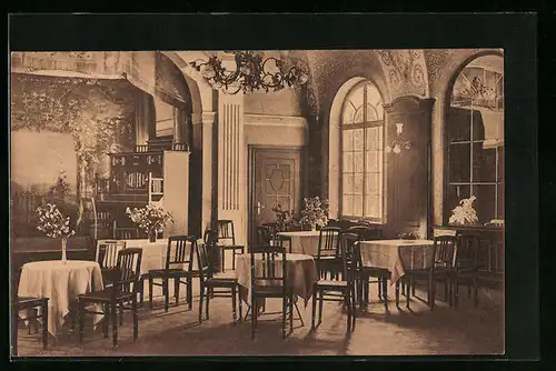 AK Hockeroda / Thür. Wald, Innenansicht des gleichnamigen Hotels