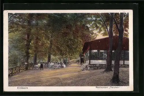 AK Einbeck, Terrasse des Restaurant Teichen