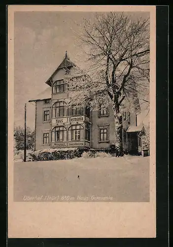 AK Oberhof / Thür, Blick zum Hotel Haus Germania