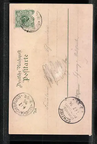 Lithographie Friedrichroda, Schloss Reinhardsbrunn