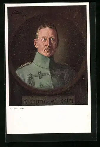 Künstler-AK Portrait von Kronprinz Wilhelm von Preussen