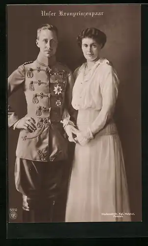 AK Kronprinz Wilhelm von Preussen mit seiner Gattin