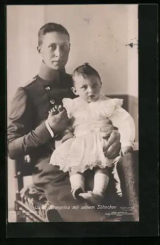 AK Kronprinz Wilhelm von Preussen mit seinem Söhnchen