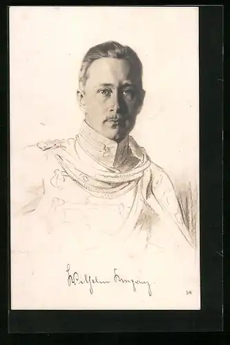 AK Kronprinz Wilhelm von Preussen mit Uniform