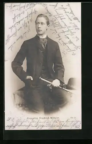AK Kronprinz Wilhelm von Preussen im Anzug