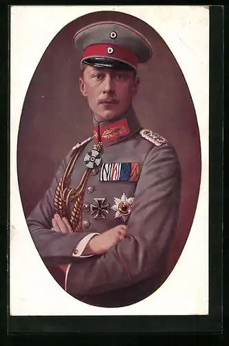 AK Kronprinz Wilhelm von Preussen mit Uniform