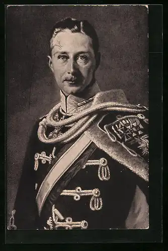Künstler-AK Kronprinz Wilhelm von Preussen mit Umhang