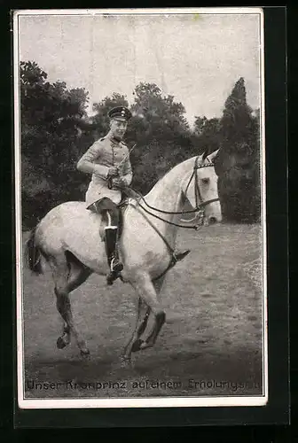 AK Kronprinz Wilhelm von Preussen beim Ausritt