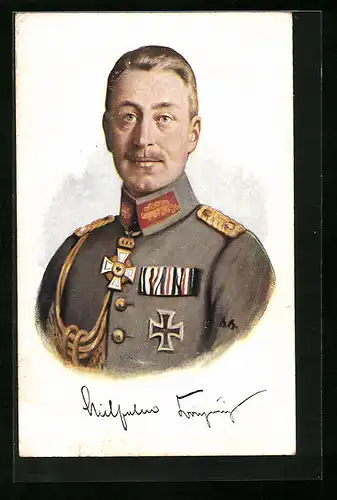 AK Kronprinz Wilhelm von Preussen in Uniform