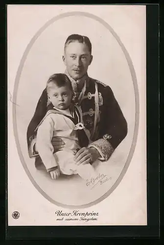 AK Kronprinz Wilhelm von Preussen mit seinem Jüngsten