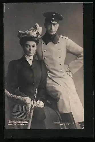 AK Kronprinz Wilhelm von Preussen mit seiner Gattin Cecilie