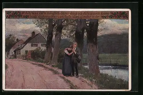 Künstler-AK Paul Hey: Volksliederkarte Nr. 72: Ach, wie ist's möglich dann