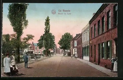 AK La Bassée, Route de Lens