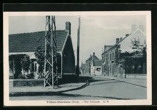 AK Villers-Outréaux, Rue Nationale G. R.