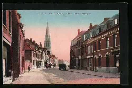 AK La Bassée, Rue d`Estaires