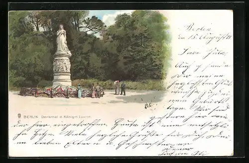 AK Berlin, Denkmal der Königin Louise