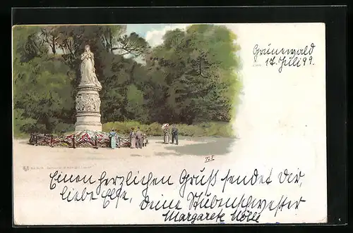 Künstler-AK Berlin, Denkmal der Königin Luise von Preussen