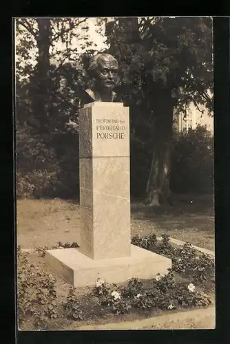 AK Gmünd, Denkmal des Automobilkonstrukteurs Ferdinand Porsche