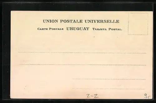 Lithographie Uruguay, Briefmarken und Wappen