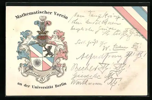 Präge-AK Berlin, Mathematischer Verein an der Universität, Studentenwappen