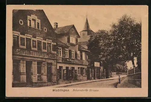 AK Waiblingen, Geschäftspartie in der Schorndorfer Strasse