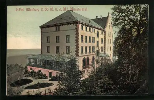 AK Altenberg /Münsterthal, Hotel Altenberg aus der Vogelschau
