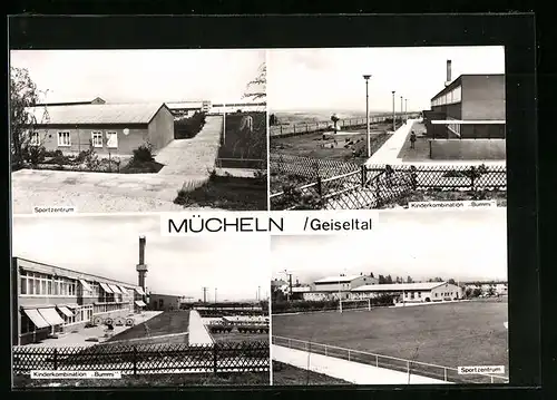 AK Mücheln /Geiseltal, Sportzentrum mit Kinderkombination Bummi