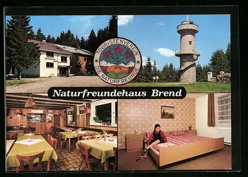 AK Furtwangen /Schwarzwald, Naturfreundehaus Brend mit Innenansichten