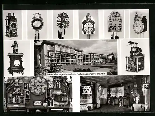 AK Furtwangen /Schwarzwald, Staatliche Ingenieurschule mit historischer Uhrensammlung