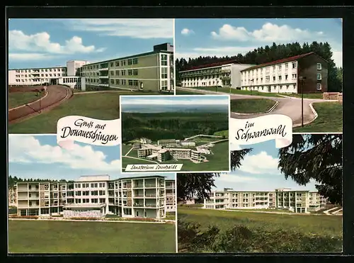 AK Donaueschingen i. Schwarzwald, Ansichten des Sanatoriums Sonnhalde