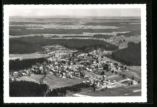 AK Königsfeld i. Schwarzwald, Fliegeraufnahme des Ortes