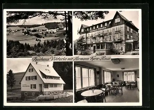 AK Schönwald /Schwarzwald, Kurhaus Viktoria mit Hermann Kern-Haus