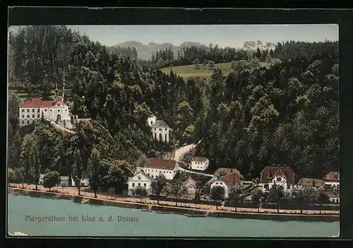 AK Linz a. D., Margarethen aus der Vogelschau