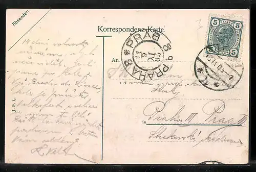 AK Linz a. D., Totalansicht mit Kirche