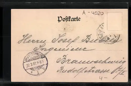 AK Linz a. D., Panorama mit Dom