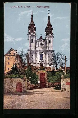 AK Pöstlingberg mit Wallfahrtskirche