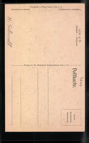 AK Linz a. d. Donau, Blick in die Hofgasse der Altstadt