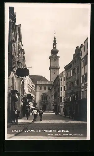 AK Linz a. d. Donau, Altstadt mit Landhaus