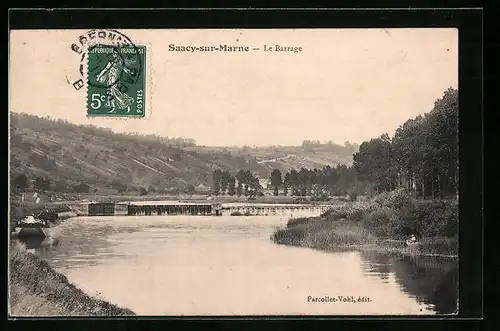 AK Saacy-sur-Marne, Le Barrage