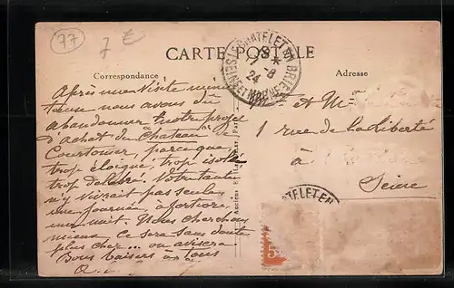 AK La Chatelet-En-Brie, Entree du Pays, cote Montereau