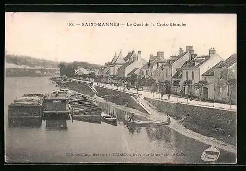 AK Saint-Mammés, Le Quai de la Croix-Blanche