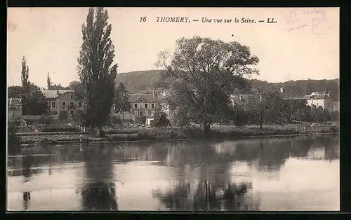 AK Thomery, Une vue sur la Seine
