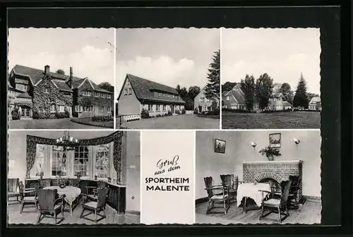 AK Malente, Innen- und Aussenansicht des Sportheims