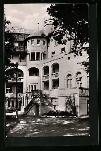 AK Koserow /Usedom, Eingang zum FDGB-Heim Walter Ulbricht