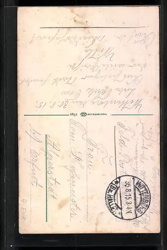 AK Wittenberg, Partie der Kirche mit Kanzel und Luthers Grab